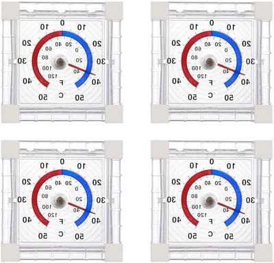 Solidchoice - Set van 4 Weerbestendige Thermometers voor Binnen en Buiten - Nauwkeurigheid +/- 50 °F
