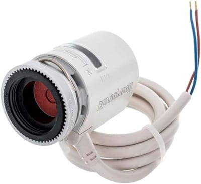 Aandrijving Electrothermic - Normaal Gesloten - Regelen Verwarming - 4 mm Slag - 24 V - Zilver