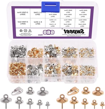 Oogspeld Beugels - Kralen Hangers - Sieraden Maken - Roestvrij Staal - 680 Stuks - Goud en Zilver