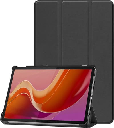 Hoesje - Geschikt voor Lenovo Tab M11 (11 inch) - Dun & Stevig - Trifold Bookcase - Hard Cover - Hardcover Book Case - Tablet Hoes - Zwart