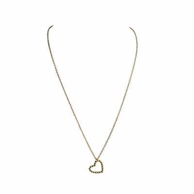 FlowJewels - ketting - staal - handgemaakt - goudkleurig - hart - valentijn tip