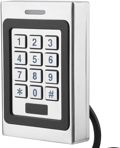 Allecto - Toegangscontroller - Waterdicht deurtoetsenbord - Veiligheid en gebruiksgemak - Zilver - Keyless entry - Ideaal voor thuis - Geschikt voo...