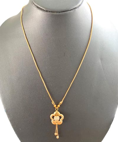 N3 Collecties modieuze bloem goudkleurige hanger met ketting dames