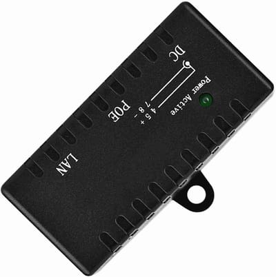 POE Splitter Adapter - Ethernet Injector - Stabiele Netwerkverbinding - Draadloze Stroomtoevoer - 10/100Mbps Snelheid - Zwart