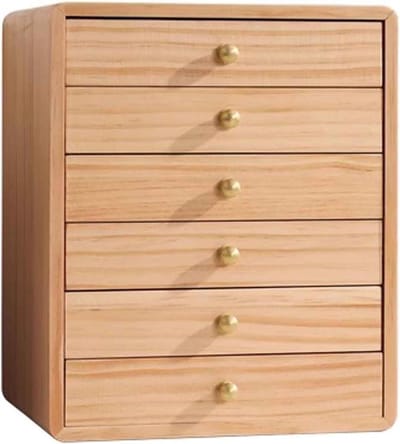 Spiegel Sieradenkast - Sieradenkist Vintage - Sieraden Opbergen - Met Lades - 26.5 cm - Natuurlijk