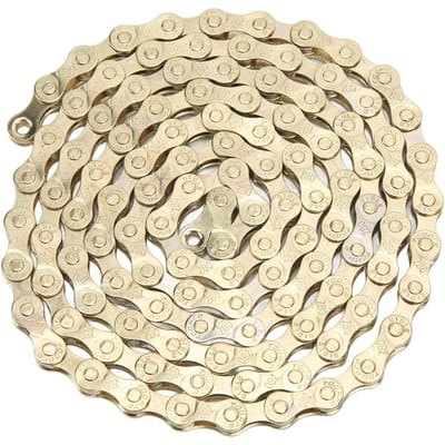 Chaîne de vélo Acier au carbone galvanisé antirouille 8 vitesses pour VTT Vélo de route beige