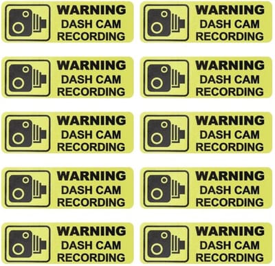 Allecto - Dashcam Waarschuwingsstickers - Verbeterde Veiligheid