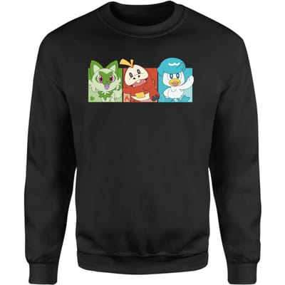 Pokémon 1st Starters Panels Sweatshirt - Black - S
