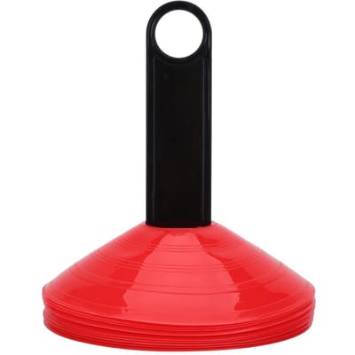 10 Stuks Praktische Mini Veldkegels Schijven Markeer Voetbal Voetbal Sport Snelheidstrainingsgereedschap(Rood)