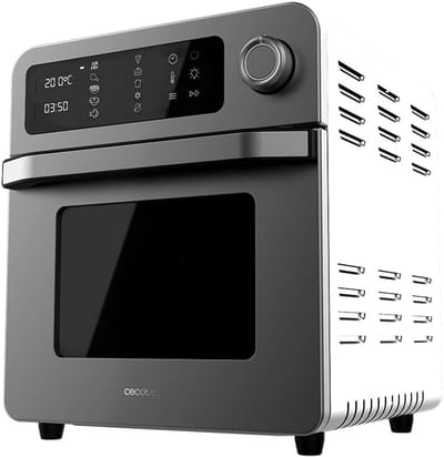 Heteluchtoven Frituur - Keukenapparaat Multifunctioneel - Gezond Koken - Touchscreen Display - 15 Liter Capaciteit - Grijs