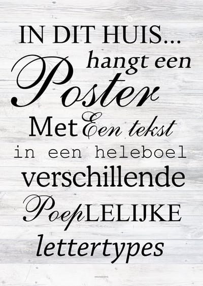 In dit huis hangt een poster - parodie - grappig