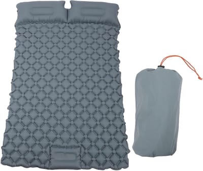 Kampeer Slaapmat - Luchtbed Outdoor - Zelfopblazend Kamperen - Ingebouwde Voetpomp - 190x123cm - Grijs