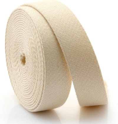 Katoenen Singels - Luxe Band - Handwerk Tassen - Hoge Dichtheid - 318 cm Breed - Beige