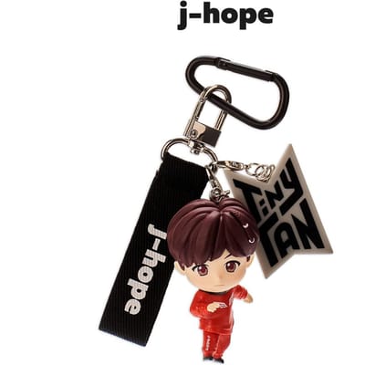 BTS(Bangtan-jongens)  Sleutelhanger + Monitor Figuur SET , TinyTan, Officieel, Origineel, Authentiek, army, idoolfiguur, KPOP black