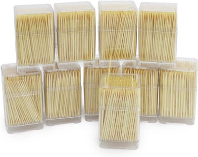 Houten Tandenstokers 4500 Stuks - Duurzame Tandenstokers in Dispenserdoos - 6,3 cm