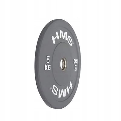 HMS CBR05 Olympische Bumperschijf 5kg - Rubber Gecoat Grijs