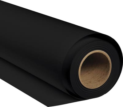 Bresser Achtergrondpapier Op Rol - SBP02 - 1.69 x 11m - Geschikt voor Fotostudio - Zwart