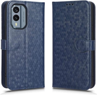 Geschikt voor Nokia X30 5G Magnetische sluiting Flip Hoesje met Patroon - Blauw
