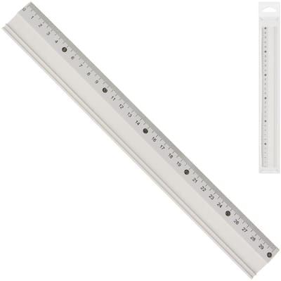 Professionele Patroonlat 30cm - Anti-slip Aluminium Naailiniaal - Millimeter Precisie voor Coupeuse & Textiel