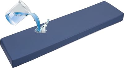 Zitkussen Bank - Kussen voor Buiten - Comfortabel Zitten - Waterdicht Kunstleer - 100x45 cm - Donkerblauw
