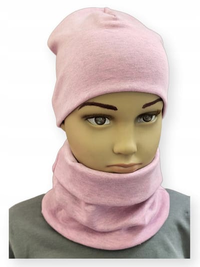 Dartomik - Baby Set - Hoed en Sjaal - 40-44 - Roze Melange