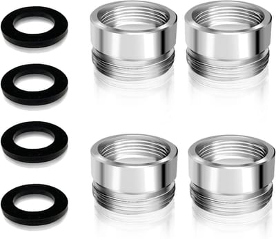 Faucet Adapter 4 stuks Dubbel Gewinde Adapter M22 naar M18 voor Keuken Waterfilter met Rubberen Afdichting