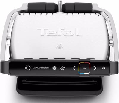 Tefal OptiGrill Elite GC750D - Intelligente Contactgrill - 12 Automatische Programma's - Digitale grillassistent - Gaarheidsindicator - Boostfunctie voor grillstrepen - 2000W - RVS