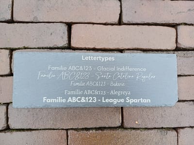 Leisteen Huisnummer - Naamplaat 30x10cm personaliseerbaar met naam en huisnummer