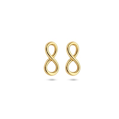 14k geelgouden oorknoppen infinity - 4028184