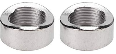 Dailygoods- Zuurstofsensormoer Roestvrij Staal - M18 X 1,5 Schroefdraad - Gekerfde Curve Moer - 2 Stuks - Goede Compatibiliteit
