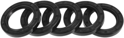 Universele Dubbele Lip Oliekeerring met Stalen Ring en Twist Veer, 32 x 47 x 7 mm, Hoge Druk NBR Rubber, Zwart, Set van 5 voor Motoren en Machines