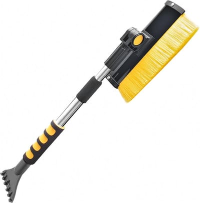 ProPlus Sneeuwborstel met raamtrekker en ijskrabber - telescopische steel - soft grip - draaibaar borsteldeel