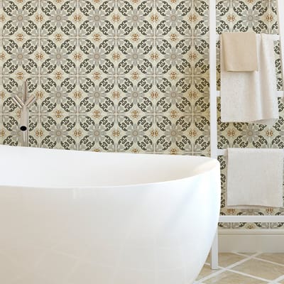 Zelfklevende tegelmuurstickers voor keuken en badkamer - 24 Carminda Azulejo tegelstickers - 24 stickers 10x10cm