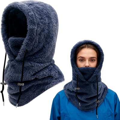 Unisex Thermal Fleece Balaclava, Winddicht Ski Masker, Multifunctionele Wintermuts met Nekwarmer voor Sport en Buitenactiviteiten, Ademend en Comfortabel