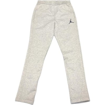 Nike Effen Kleur Elastische Taille Mid Rise Rechte Pijp Gebreide Sportbroek Heren bottoms Grijs AO5235-063 M white