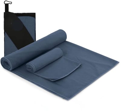 Famanu – Microvezel sporthanddoek met structuur - ultralicht en sneldrogend - 60 x 120 cm - geschikt als reis- - strand- en fitnesshanddoek