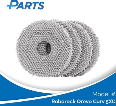 Roborock Qrevo Curv 5XC Dweilpads (4 Stuks, Plus.Parts® alternatief voor 8.02.0246)