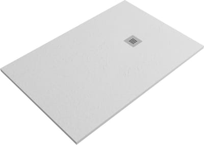 Composiet douchebak Slim Eco 90x120 cm leisteen wit