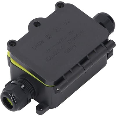 Elektrische Lasdoos IP68 Waterdicht 2-Weg PA66 Kunststof Externe Bedradingsdoos voor Buiten LED