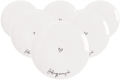 Frühstücksteller Lieblingsmensch Statement ø 21,2 cm Set van 6