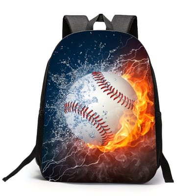 Honkbal Rugzak | Honkbal patroon Rugtas | Rugzak Meisje | Rugzak Jongens | Mooie rugzakken met Honkbal | 15 - 20 Liter | Kinder Rugzak