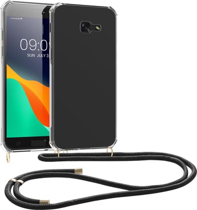 kwmobile telefoonhoesje geschikt voor Samsung Galaxy A5 (2017) - Hoesje met telefoonkoord - Back cover in zwart / transparant