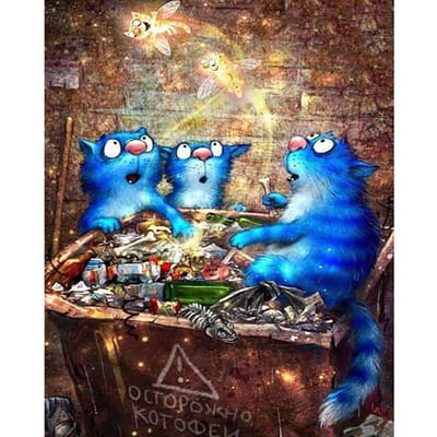 5D Diy Borduurhandwerk Kruissteek Ronde Hars Volledige Diamond Schilderij Drie Avontuur 20X30CM blue
