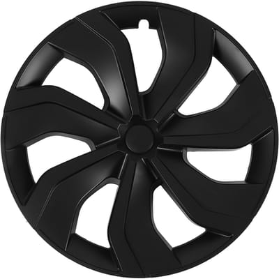 4 Pièces Cache-moyeux 19 pouces Anti-rayures Style Sportif Longue Durée Remplacement pour Tesla Model Y 2020 à 2023 Symétrique black