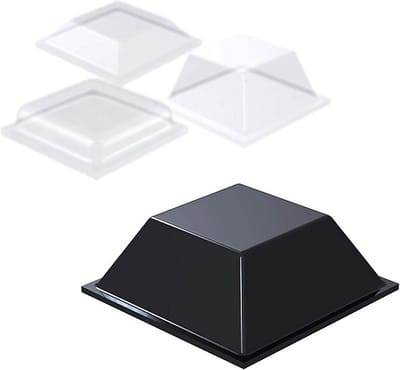 Zelfklevende Elastische Stootdempers Vierkant - Kastdeur Stoppies & Antislip Voetjes - 36 Stuks Zwart