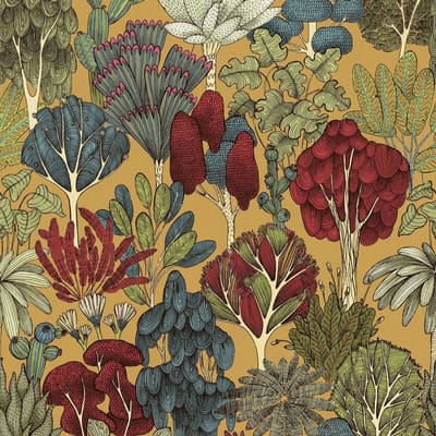 Natuur behang Profhome 377571-GU vliesbehang glad met bloemmotief mat geel rood blauw zuurstokroze 5,33 m2