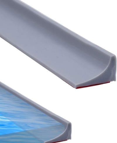 NTHProducts - Water Stopper - Zelfklevend - Bescherming voor douche en keuken - Grijs - Waterdicht - Voor natte en droge scheiding - 2 meter