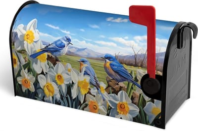 Brievenbus Hoezen - Post Cover - Tuin Decoratie - Magnetische Bevestiging - 65 x 53 cm - Blauw