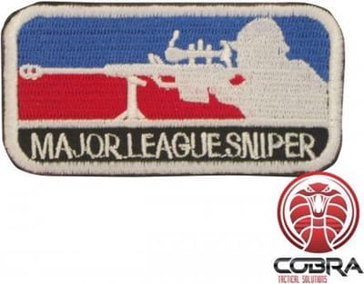 Major League Sniper Geborduurd militair embleem blauw rood met klittenband