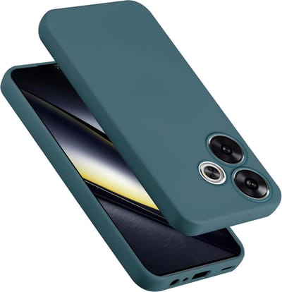 Cadorabo Hoesje geschikt voor Xiaomi Poco F6 in LIQUID GROEN - Beschermhoes gemaakt van flexibel TPU silicone Case Cover